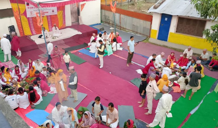 धनगढीमा  निःशुल्क ज्ञान विज्ञान योग शिविर सञ्चालन