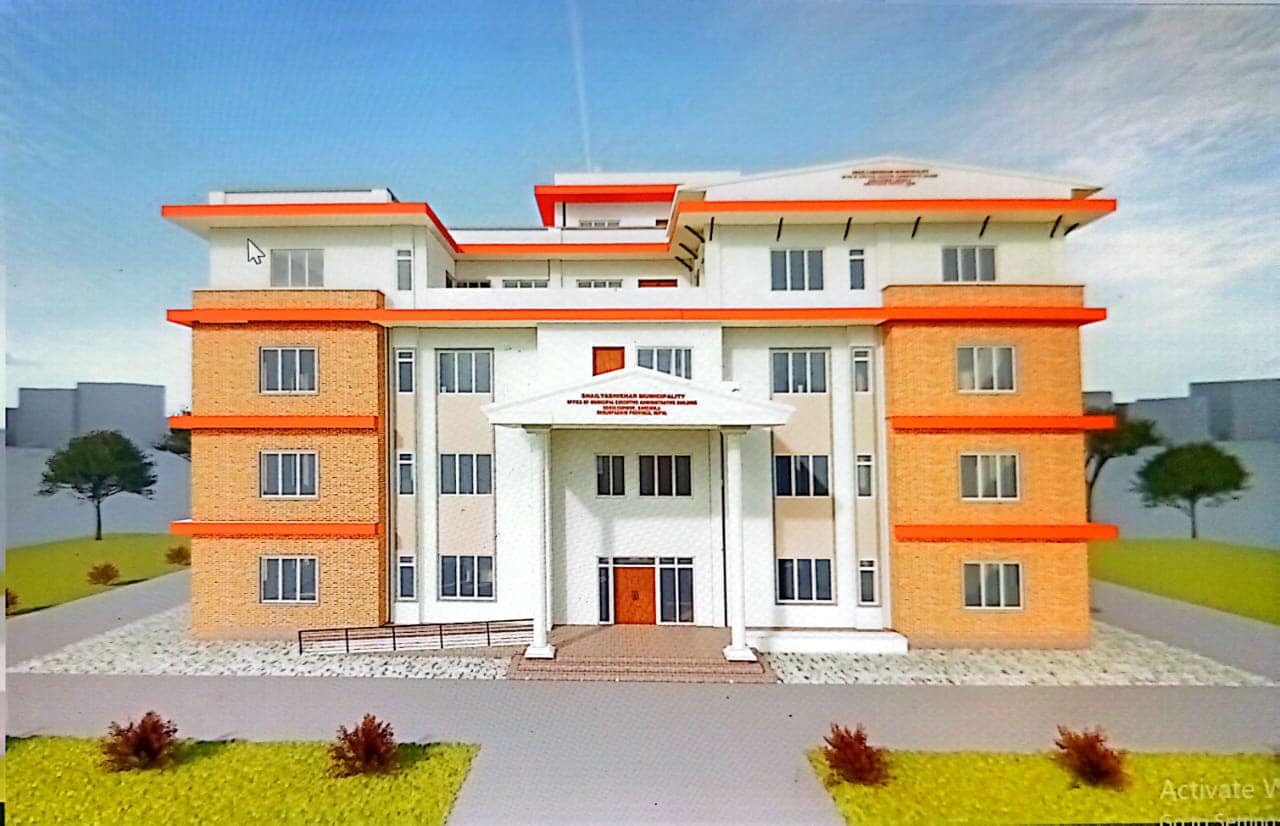 शैल्यशिखर नगरपालिकाको प्रशासनिक भवन निर्माण कार्य अन्तिम चरणमा